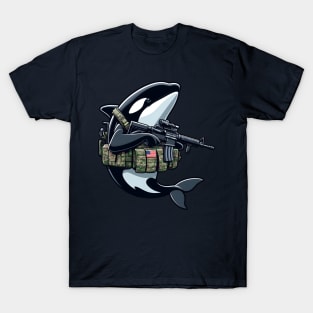 Tactical Orca Majesty Tee: Where Strength Meets Oceanic Elegance T-Shirt